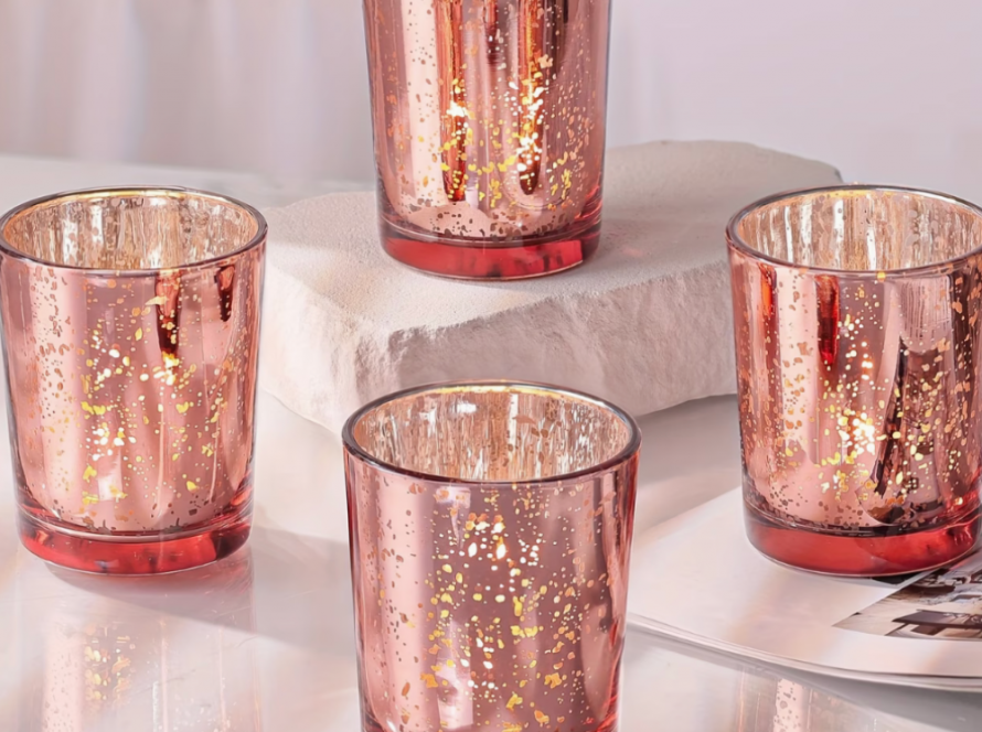 Copper:Rose Gold candle holders